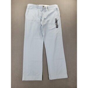 J.Crew Chino Pants Mens 36x30 Light Blue Straight‎ Fit Flex Stretch H3186